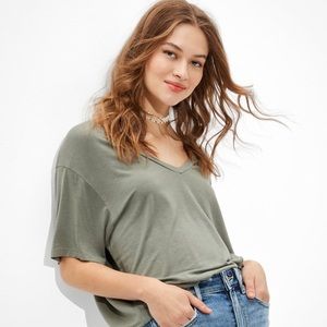 NWT AE Oversized Soft & Sexy V-Neck